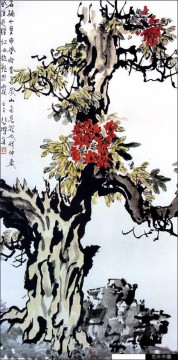 中国の伝統芸術 Painting - 徐北紅の木古い中国